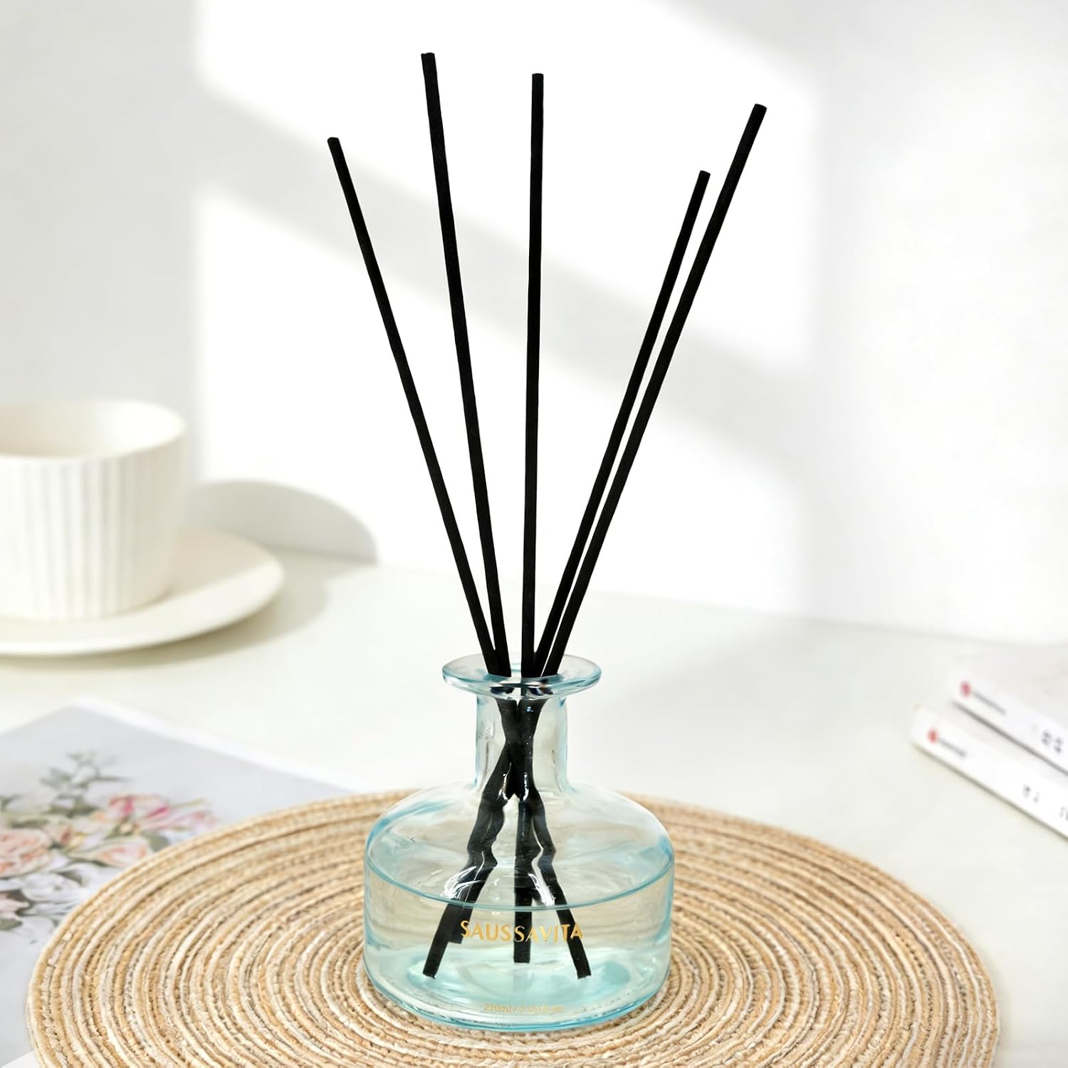 11 inch Diffuser Sticks 100 Pack, Diffuser Reeds Sticks Refill for Home and Bathroom, Diffuser Reeds Sticks for Scented Diffuser Black