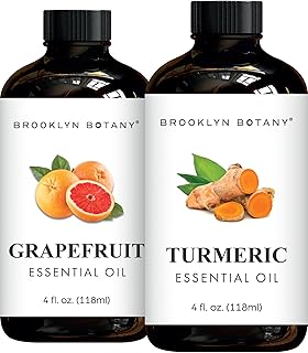 Brooklyn Botany Grapefruit & Turmeric Essential Oils – 4 Fl Oz (Pack of 2) – 100% Pure & Natural – Uplifting & Warm Aromatherapy Blend