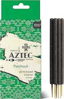 Soul Sticks Aztec Cinnamon Resin Incense Sticks, 90 Hrs Burn Time – 100% Natural, Hand-Rolled & Slow-Burning 6 Pcs| Artisan Blend for Yoga, Meditation, Relaxation, Aromatherapy (Patchouli)