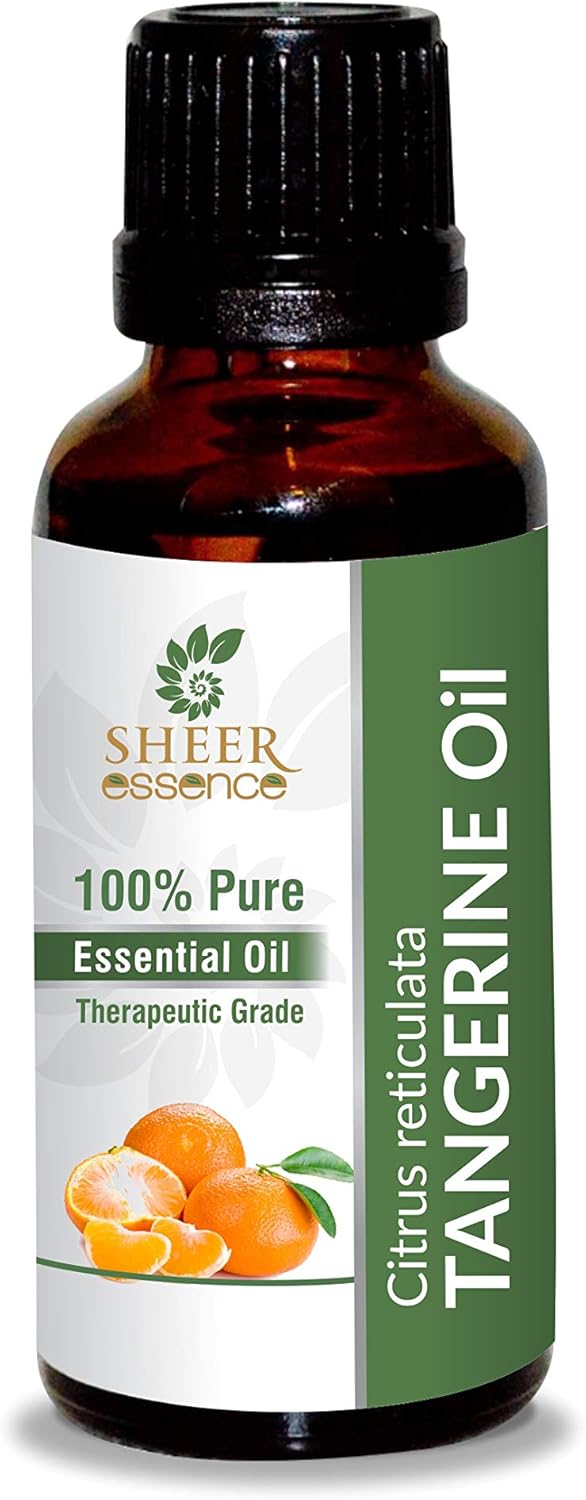 Tangerine Oil -(Citrus reticulate) Cold Pressed 100% Natural Pure UNDILUTED Therapeutic Grade Essential Oil Best for Skin, Hair Care and Aromatherapy Oil 1.69 Fl.Oz.