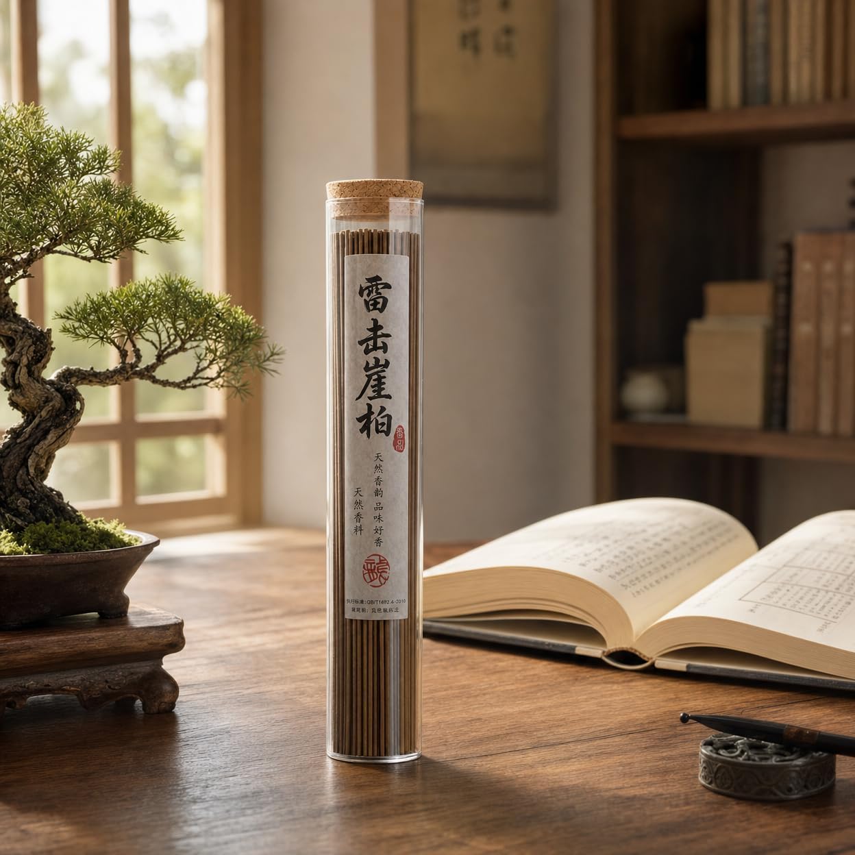 YINJIYUE Hinoki Incense Sticks - 60 Sticks Natural Japanese Cypress Low Smoke, Premium Woodsy Aroma for Meditation, Relaxation & Spa