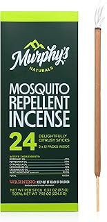 Murphy’s Naturals Mosquito Repellent Incense Sticks, Insect Repellent with Citronella for Outdoors, 2.5+ Hours of Burn Time per Stick, 0.33 oz, 24 Count