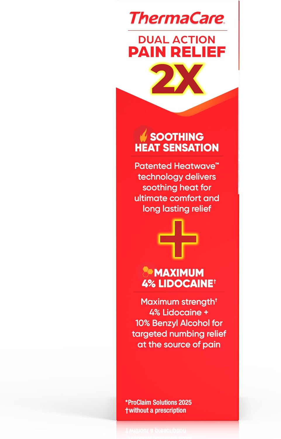 ThermaCare Heat + Max Strength 4% Lidocaine Roll-On - Dual Action Pain Relief for Back, Neck, Muscle, & Joint Pain - Warming Topical Analgesic, No-Mess Roll-On for Daily Pain Relief & Comfort