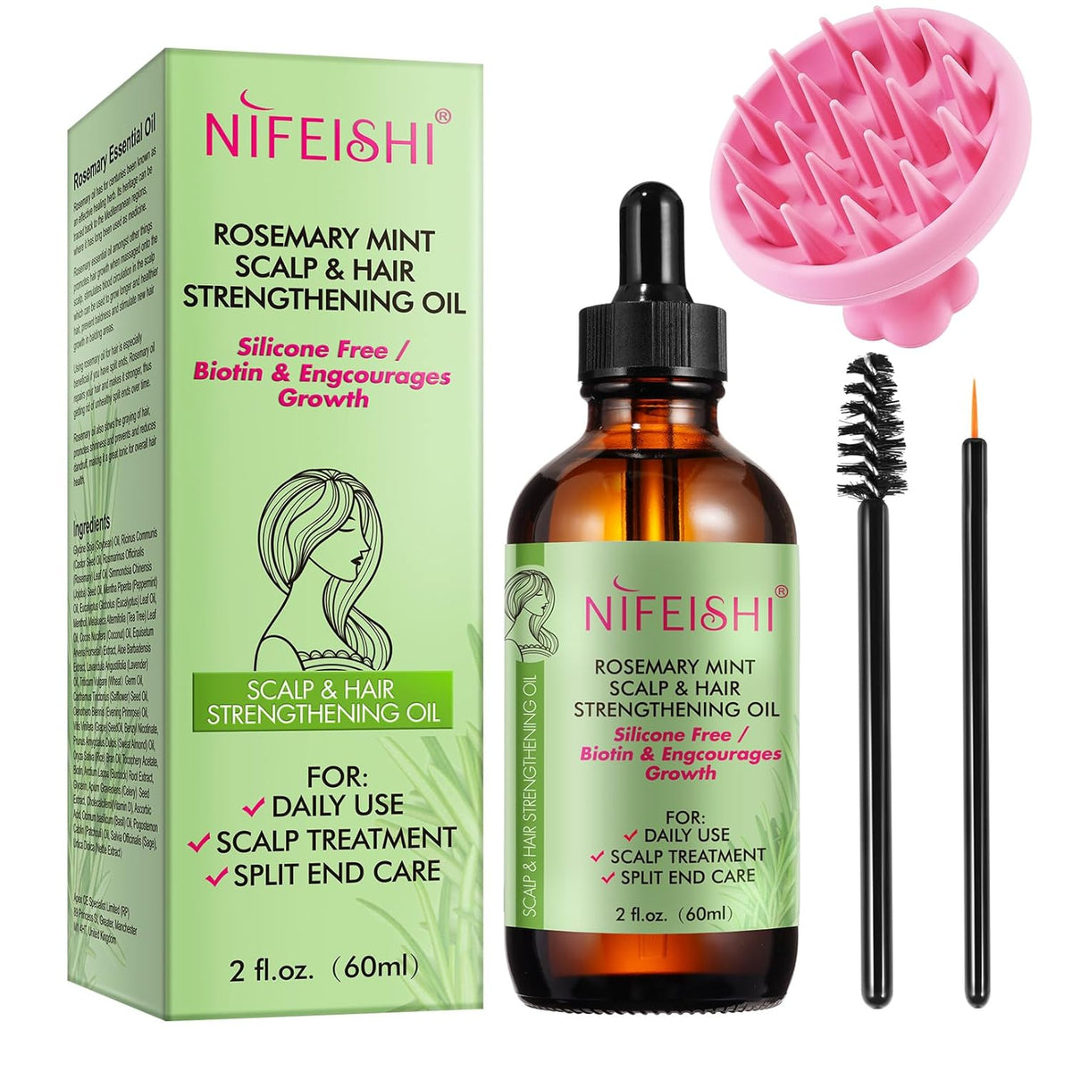 NIFEISHI Rosemary Oil for Hair Growth & Strengthening