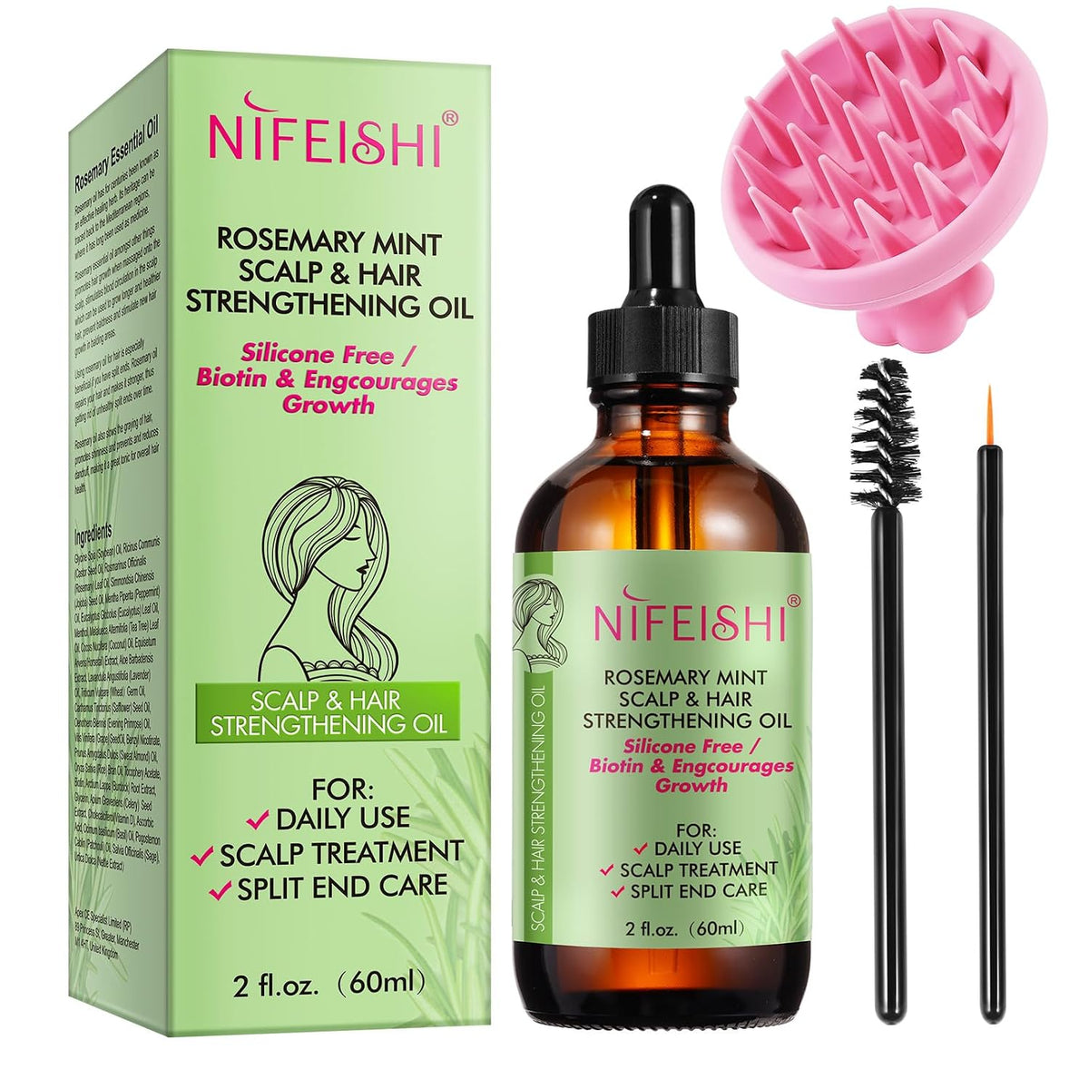 NIFEISHI Rosemary Oil for Hair Growth & Strengthening