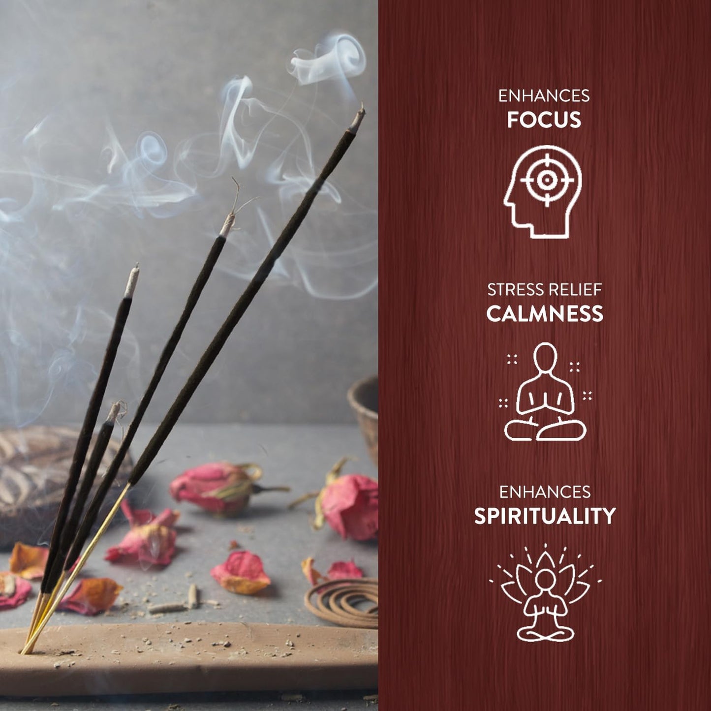 HEM - Sandalwood Incense Sticks - Pack of 6 - 120 count - 301g