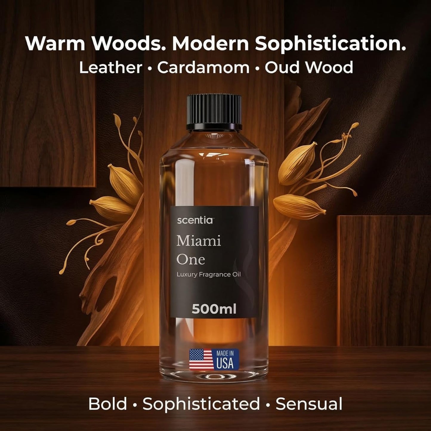 Scentia Miami One (My Way) Diffuser Oil for HVAC Scent Machine – Hotel Fragrance Inspired by 1 Hotel Miami Beach – 500 mL – Lemon, Sandalwood & Cedar Oil for Commercial & Cold Air Diffusers
