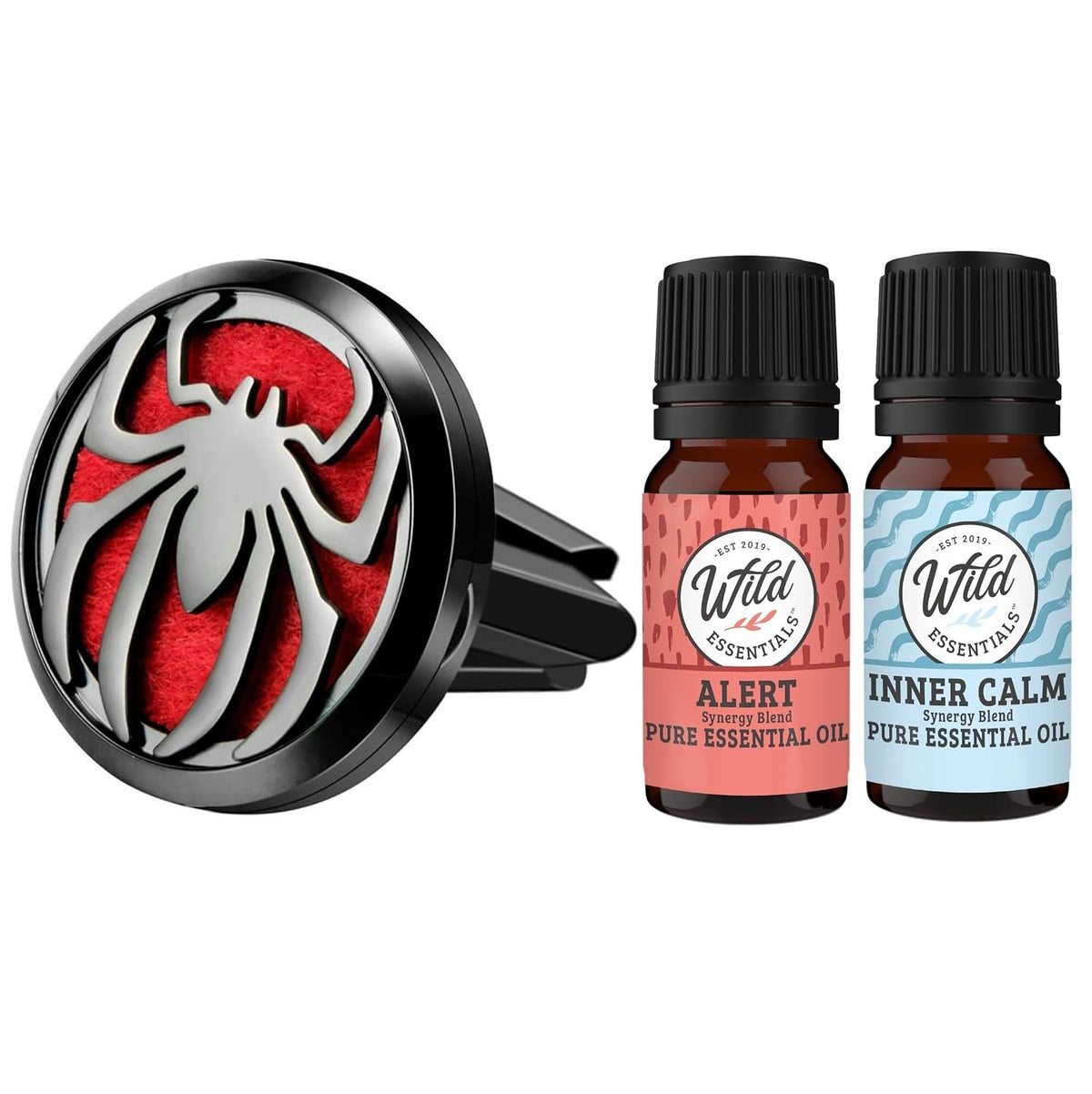 Wild Essentials Black Chrome Spider Car Vent Diffuser Kit
