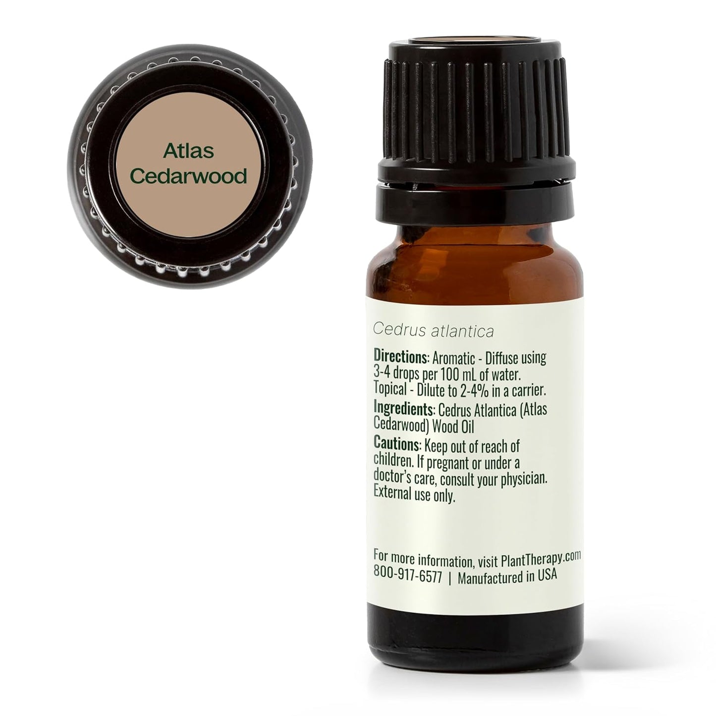 Plant Therapy Atlas Cedarwood Essential Oil 10 mL (1/3 oz) 100% Pure, Undiluted, Natural Aromatherapy, Soothing Aromatherapy for Skin, Hair, and Stress Relief