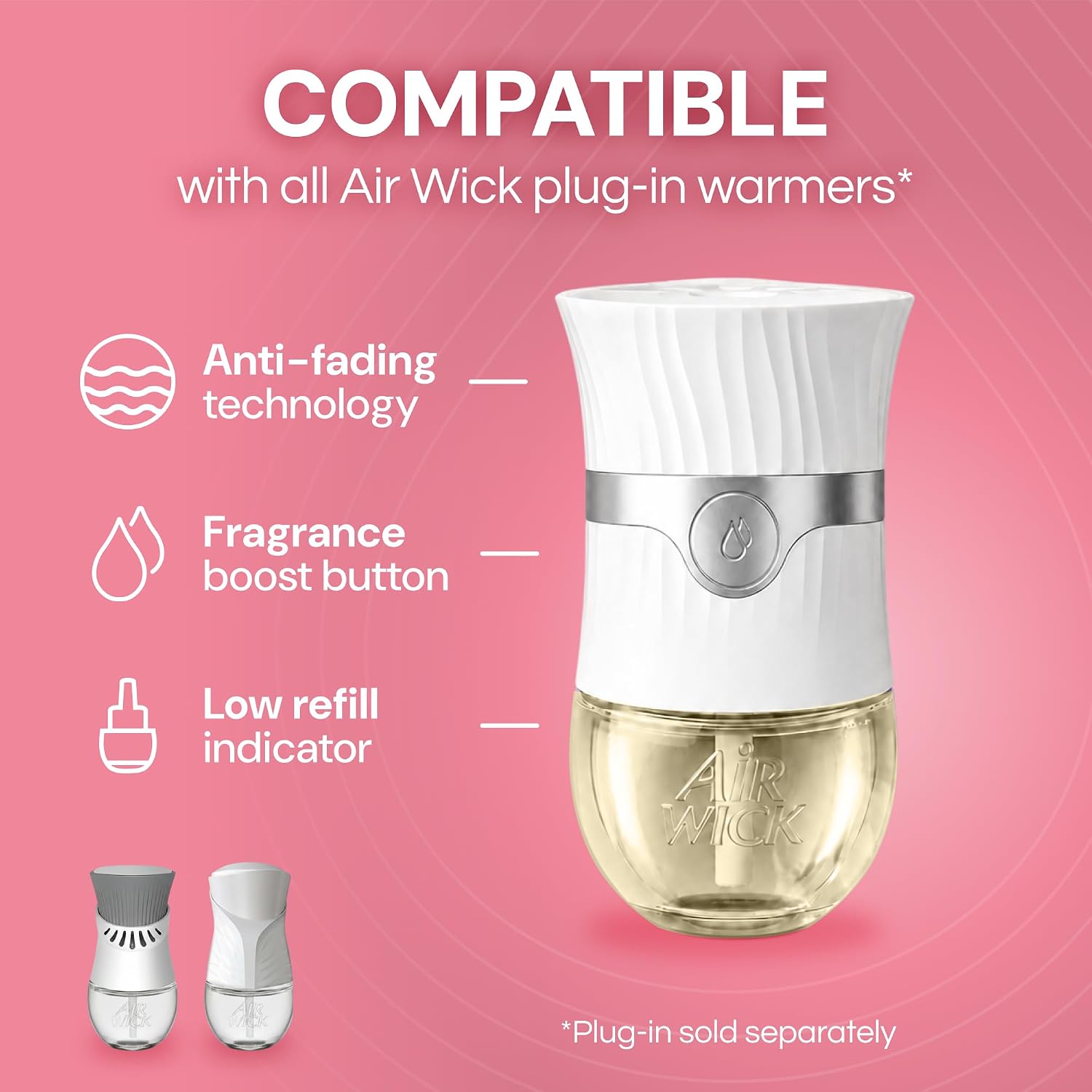 Air Wick Plug-In Scented Oil Refills, 10 Count, Vanilla and Pink Papaya, Air Freshener, Essential Oils, Eco Friendly