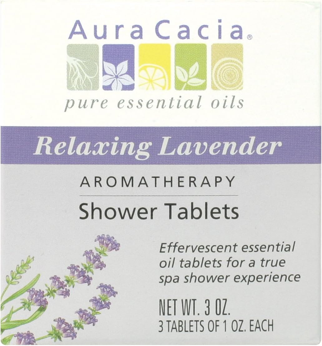 Shower Tablets Relaxing Lavender, 3 OZ.- 3 Tablets of 1 OZ. Each