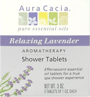 Shower Tablets Relaxing Lavender, 3 OZ.- 3 Tablets of 1 OZ. Each