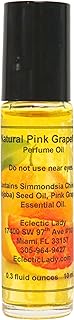 All Natural Pink Grapefruit Perfume Oil, 0.3 Oz Portable Roll-On Fragrance with Long-Lasting Scent, Delightful Essential Oils and Jojoba Oil For Daily Use