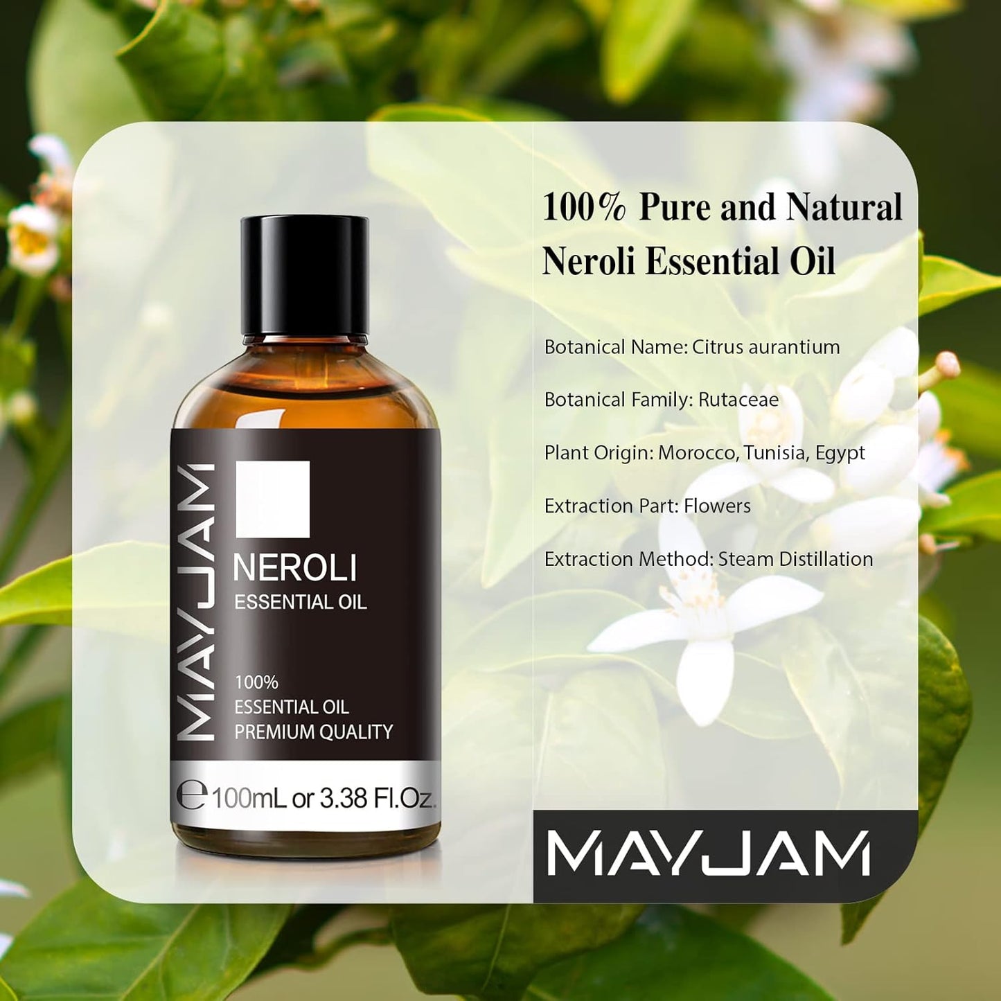 MAYJAM 100ML/3.38FL.OZ Neroli Essential Oil and Ylang Ylang Essential Oil