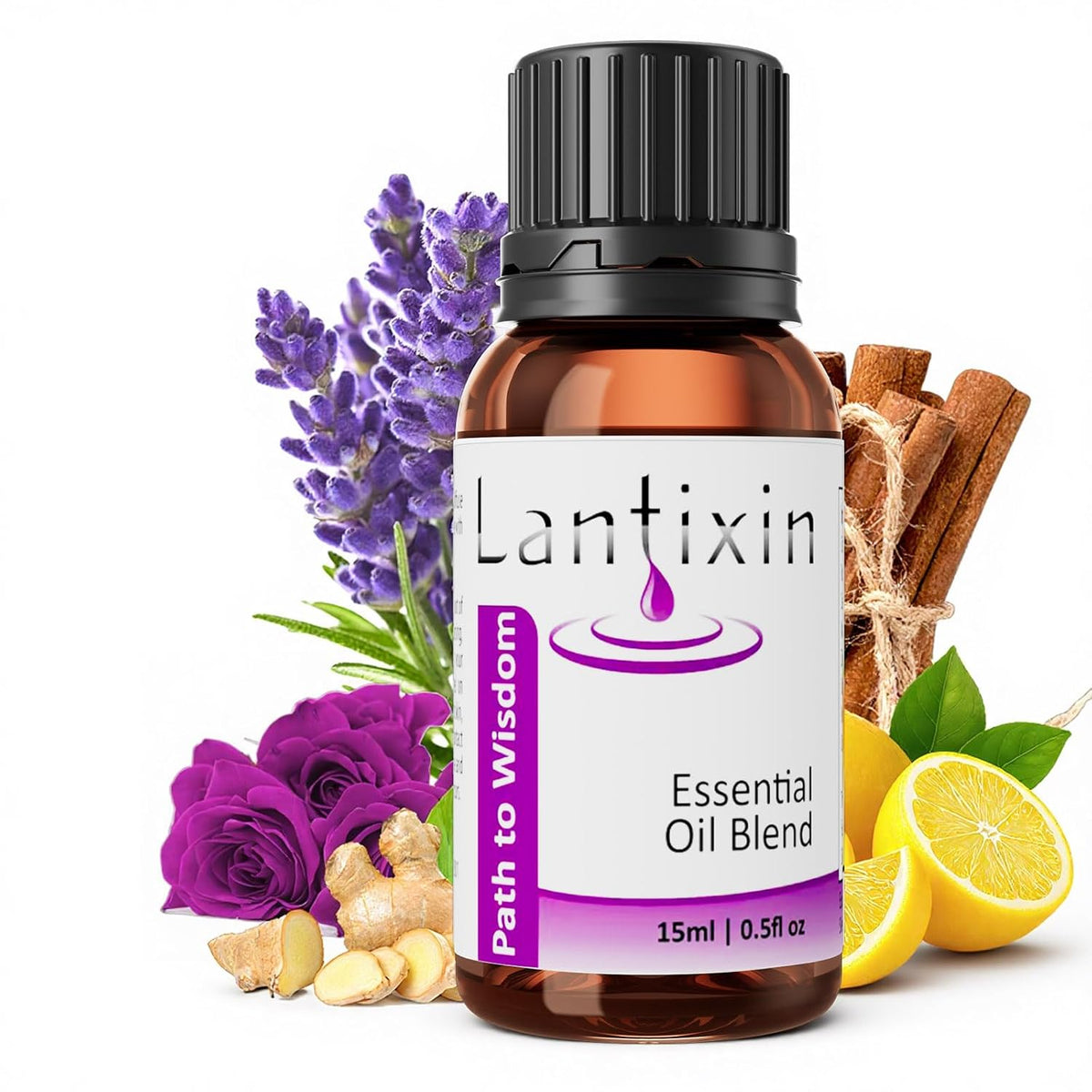 Lantixin Premium Essential Oil Blend 0.5 fl oz (15ml) Rose Magnolia Citrus Clove Luxury Premium Essential Oil Suitable for
