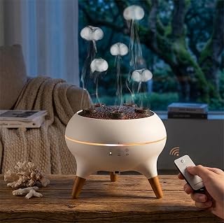 Dynamic Aromatherapy Diffuser – 250ml Essential Oil Cool Mist Humidifier with Jellyfish Mist & Color-Changing LED Lights for Relaxing Home, Bedroom & Office Atmosphere (Black)