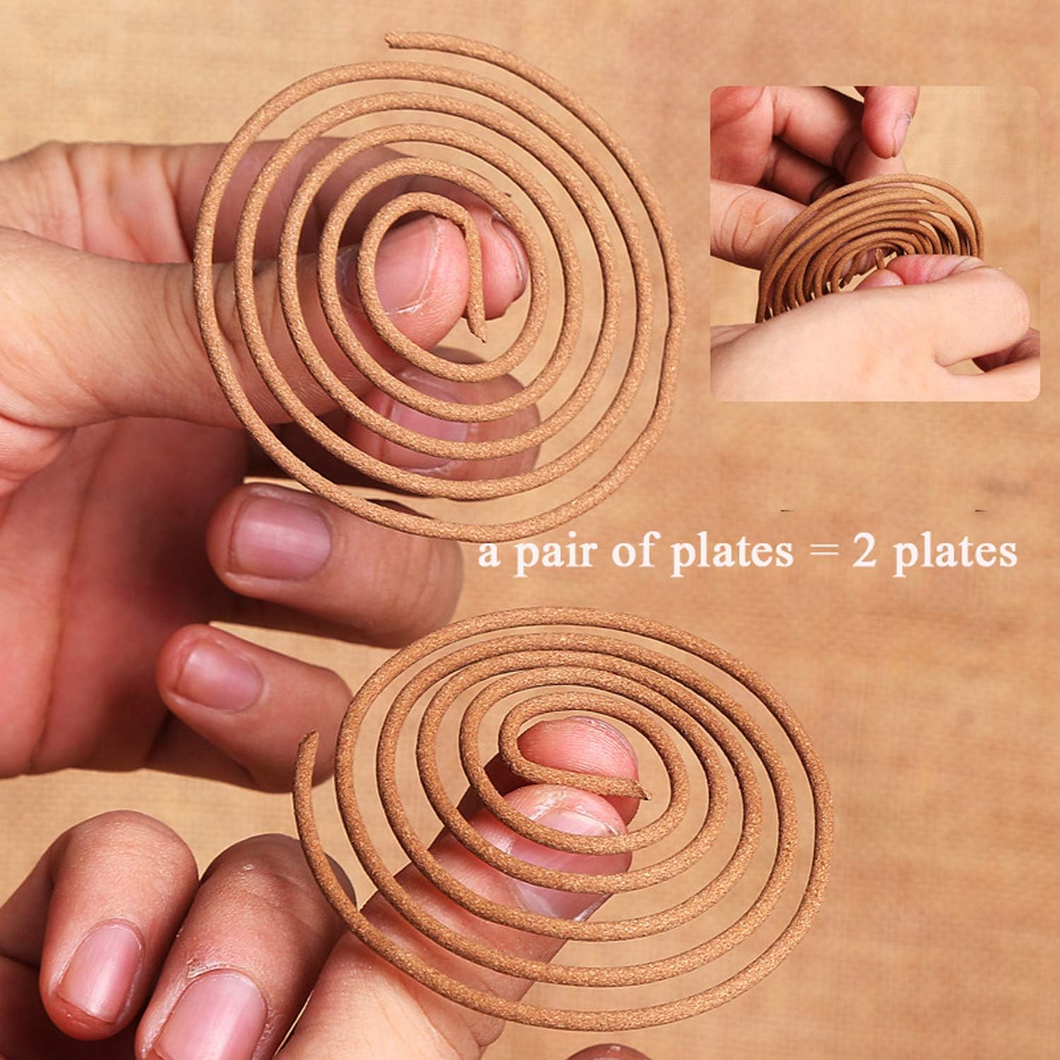 Sandalwood Coils Incense Natural 48 Pieces for Incense Holder Burner Home Decor Indoor Aroma 4 Hours