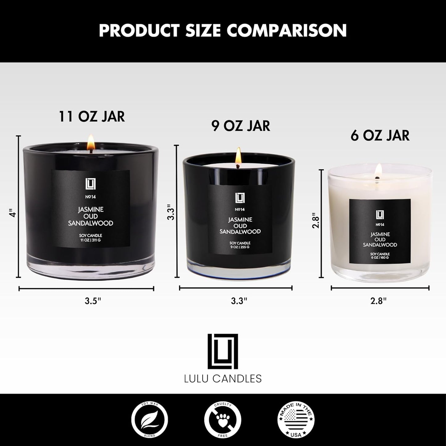 Lulu Candles | Ginger & Vanilla | Smells Sweet & Spicy | Luxury Scented Soy Jar Candle | Hand Poured in The USA | Highly Scented Long Lasting (9 Oz.)