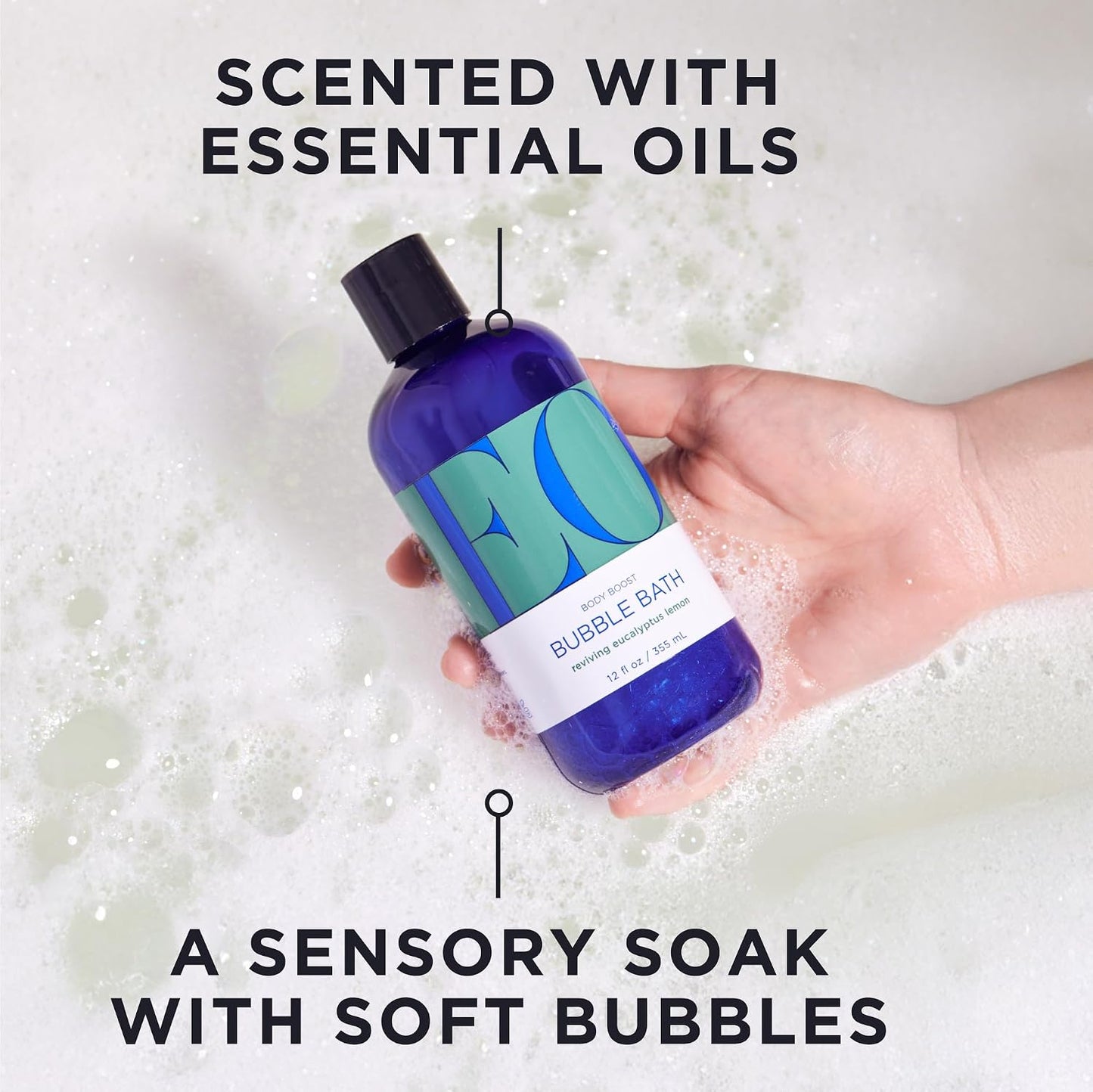 Eo, Bubble Bath Eucalyptus Lemon, 12 Fl Oz