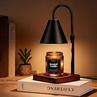 Modern Candle Warmer Lamp with Timer, Dimmable Candle Lamp Warmer, Mothers Day Birthday Gifts for Women Men, Black Candle Warmer, Adjustable Candle Light Warmer, Cozy Living Room Bedroom Home Decor