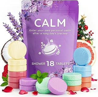 DeckTheHalls 18 Pack Shower Steamers - Mother's Day Presents - Shower Bombs with Lavender Mint Rose Coco Sea Grapefruit Natural Fragrance, Self Care & Relaxation Presents for Women and Men