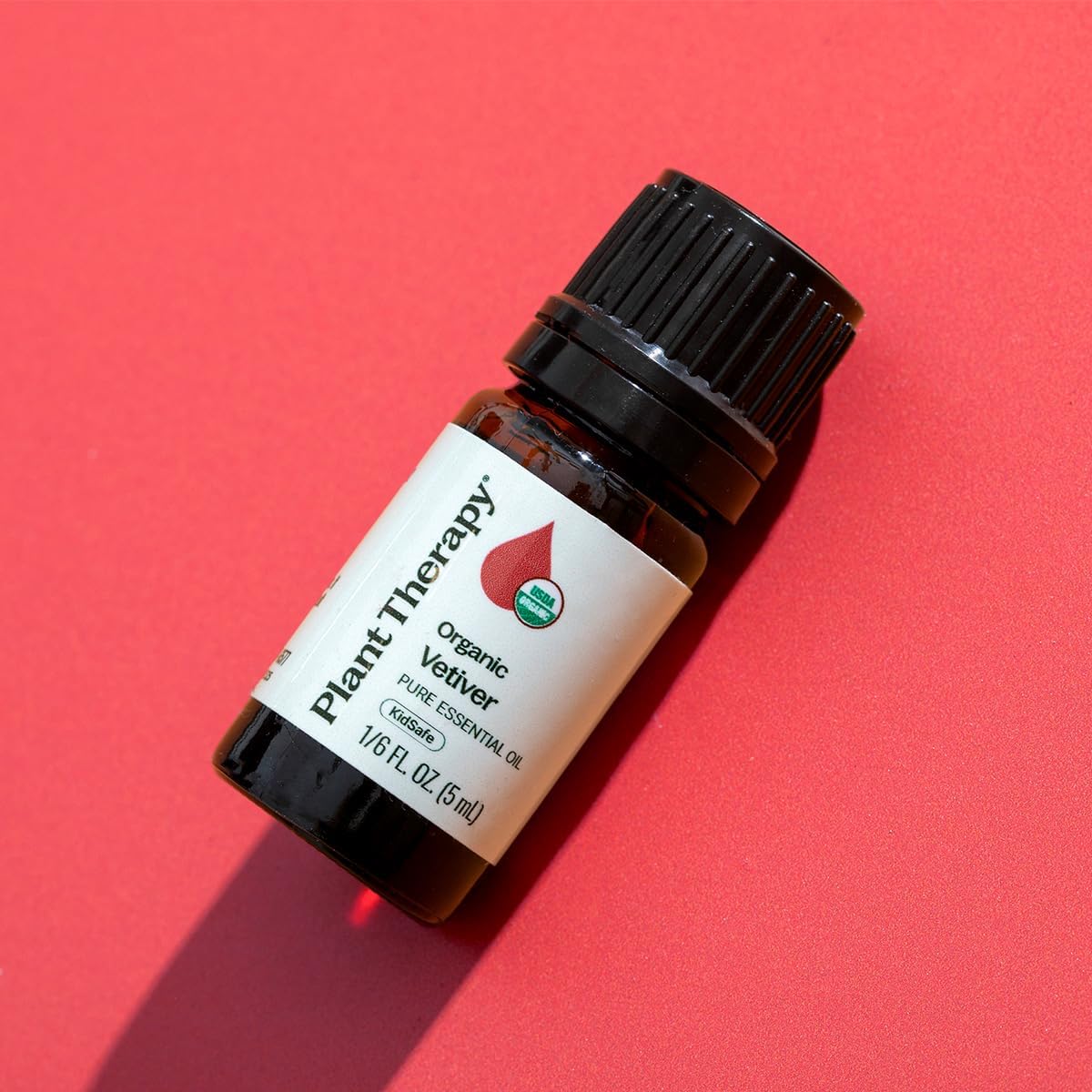 Plant Therapy Organic Vetiver Essential Oil, 5 mL (1/6 oz) Pure, Undiluted Essential Oil, Great for Meditation and DIY Natural Skin Care