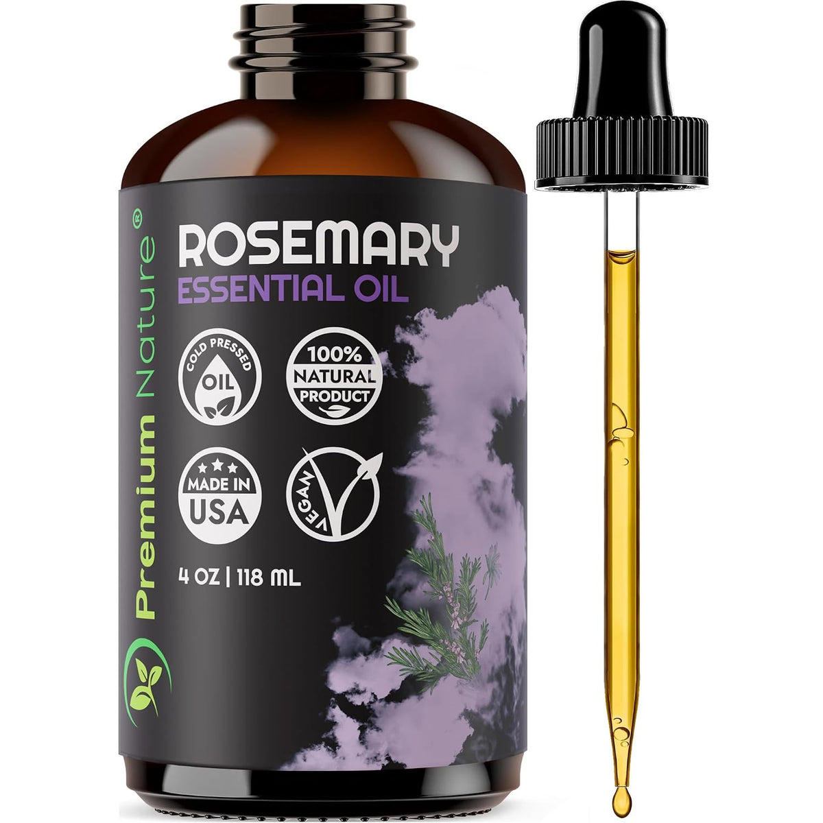 Rosemary Essential Oil for Diffuser Aromatherapy for Skin for Hair Growth Diffuser Oil for Body Oils Aceite de Romero 4oz