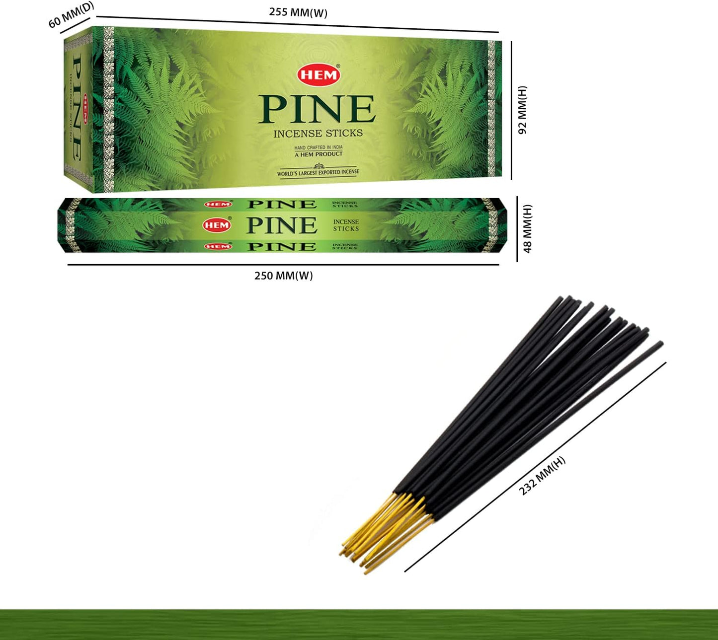 Hem Pine Incense stick,20 Sticks each- 6 pack