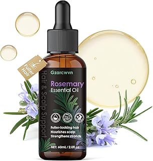 Rosemary Essential Oil for Hair Growth & Scalp Care, 60ml | Plant-Based Nourishing Oil, Daily Scalp Massage, Stronger & Smoother Hair, Paraben-Free