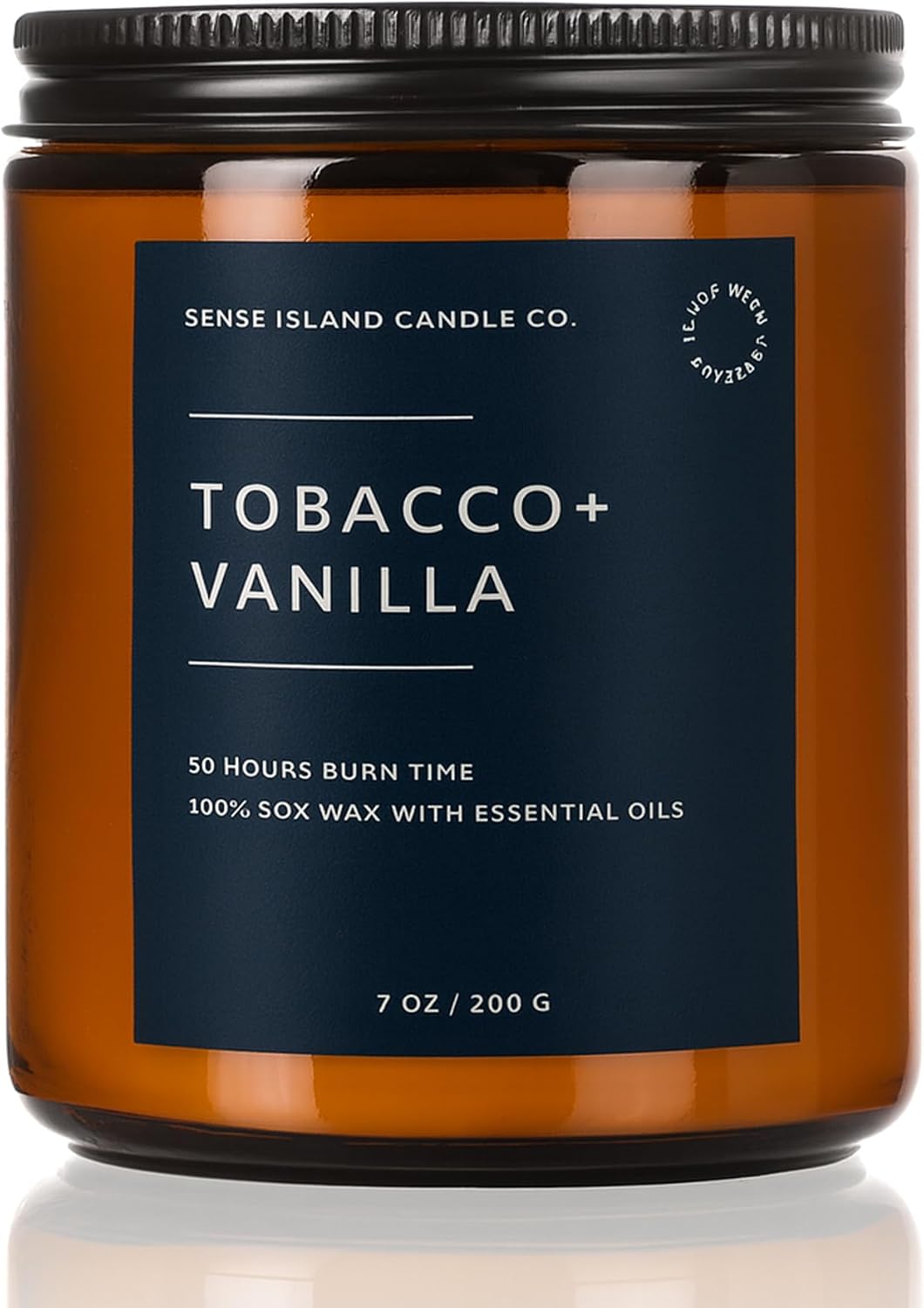 Tobacco Vanilla Scented Candles for Home Scented 50 Hrs Long Lasting 100% Soy Candle Gift for Men & Women