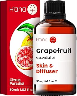 H'ana Grapefruit Oil - 1.02 Fl Oz Grapefruit Essential Oil for Hair, Skin, Diffuser, Aromatherapy & DIY