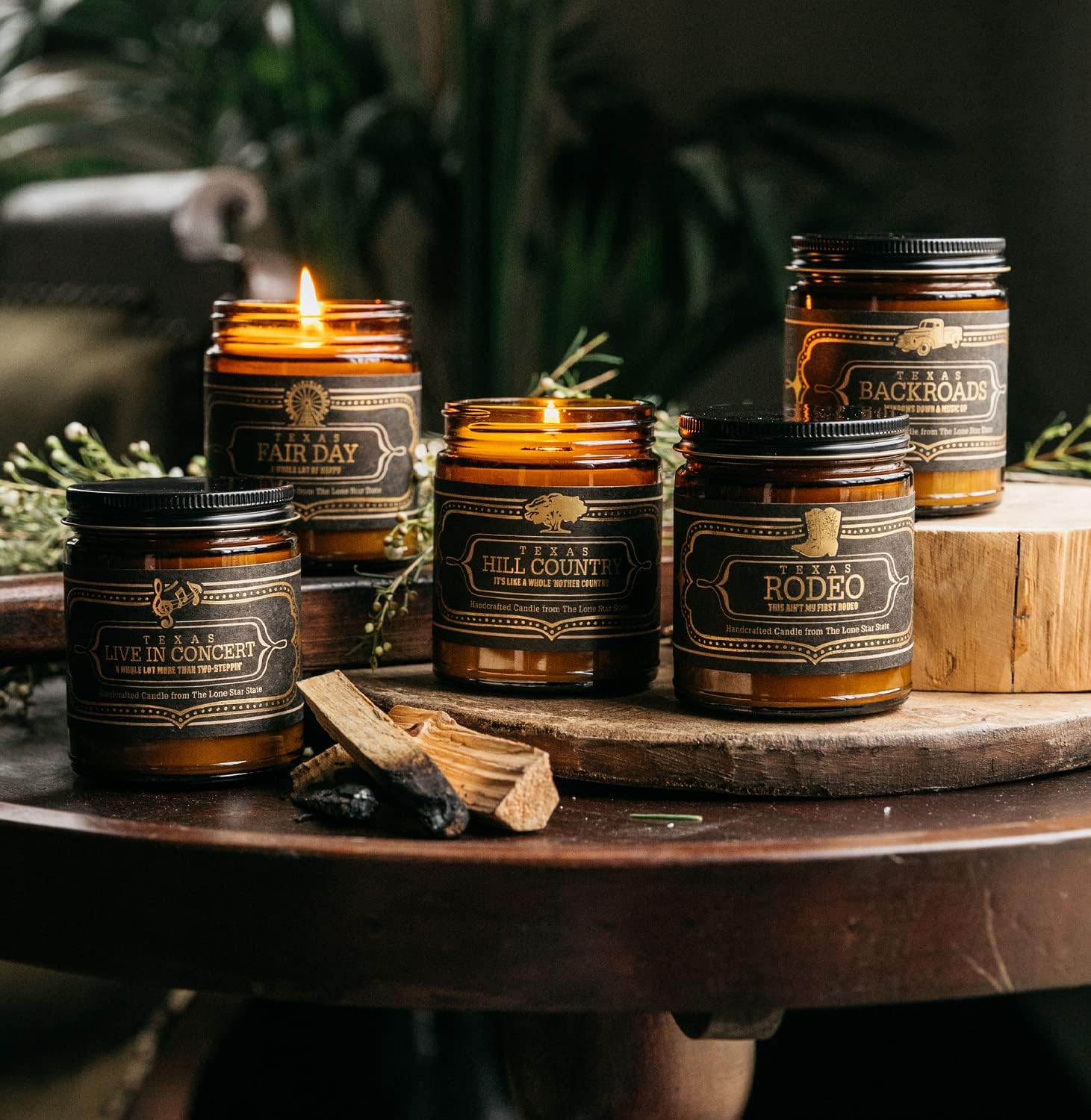 Jackson Vaughn Scented Texas Candle, Rodeo - Scents of Leather, Patchouli, Dry Straw, Spice - 9oz Jar - 40 Hour Burn Time