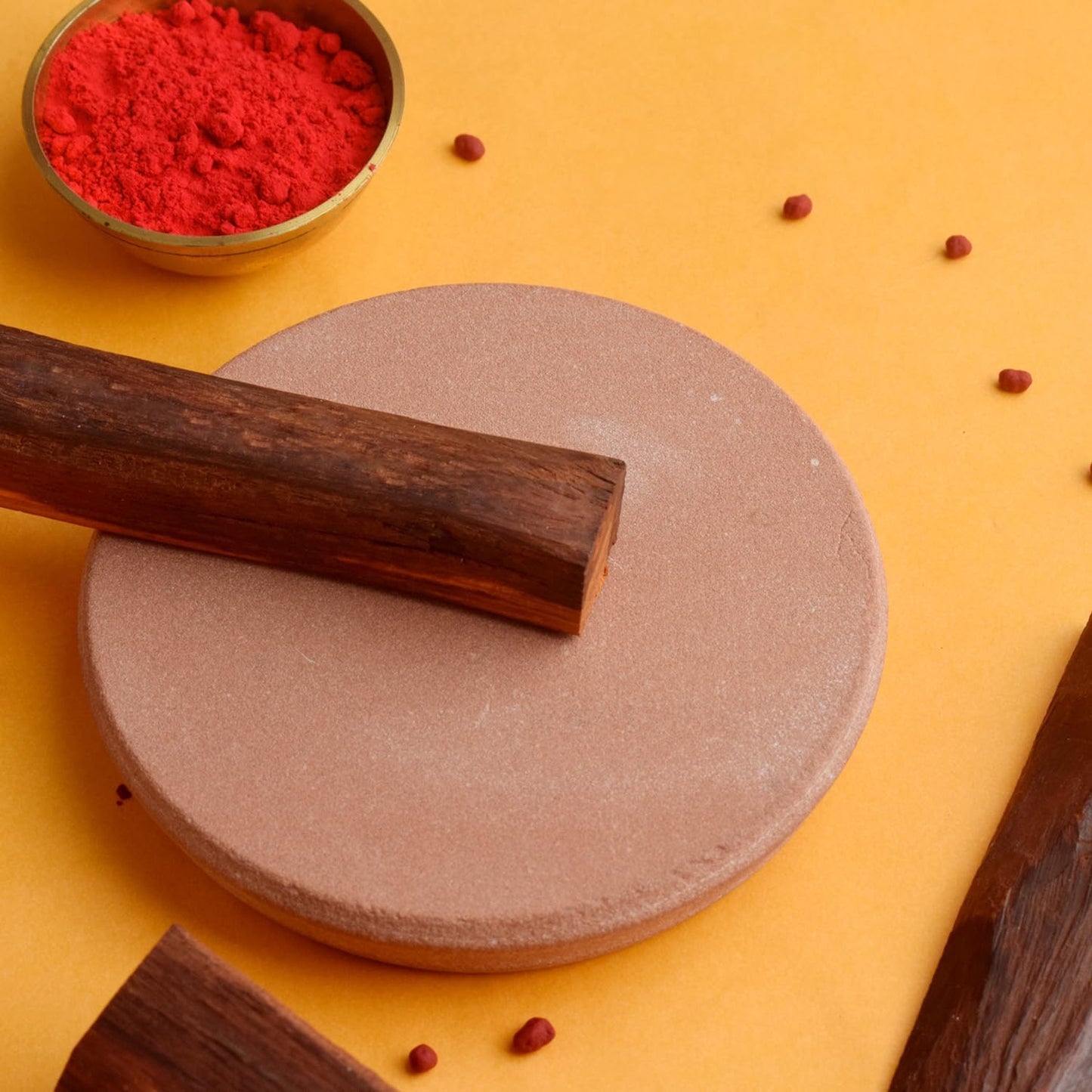 Satvik Pure Red Chandan Sticks for Puja Tilak Tika Natural Sandalwood Chandan Ki Lakdi Aromatic Incense for Pooja Tikka Meditation Yoga Spa| Puja Hawan/Havan Religious Spiritual (Approx 25 Grams)