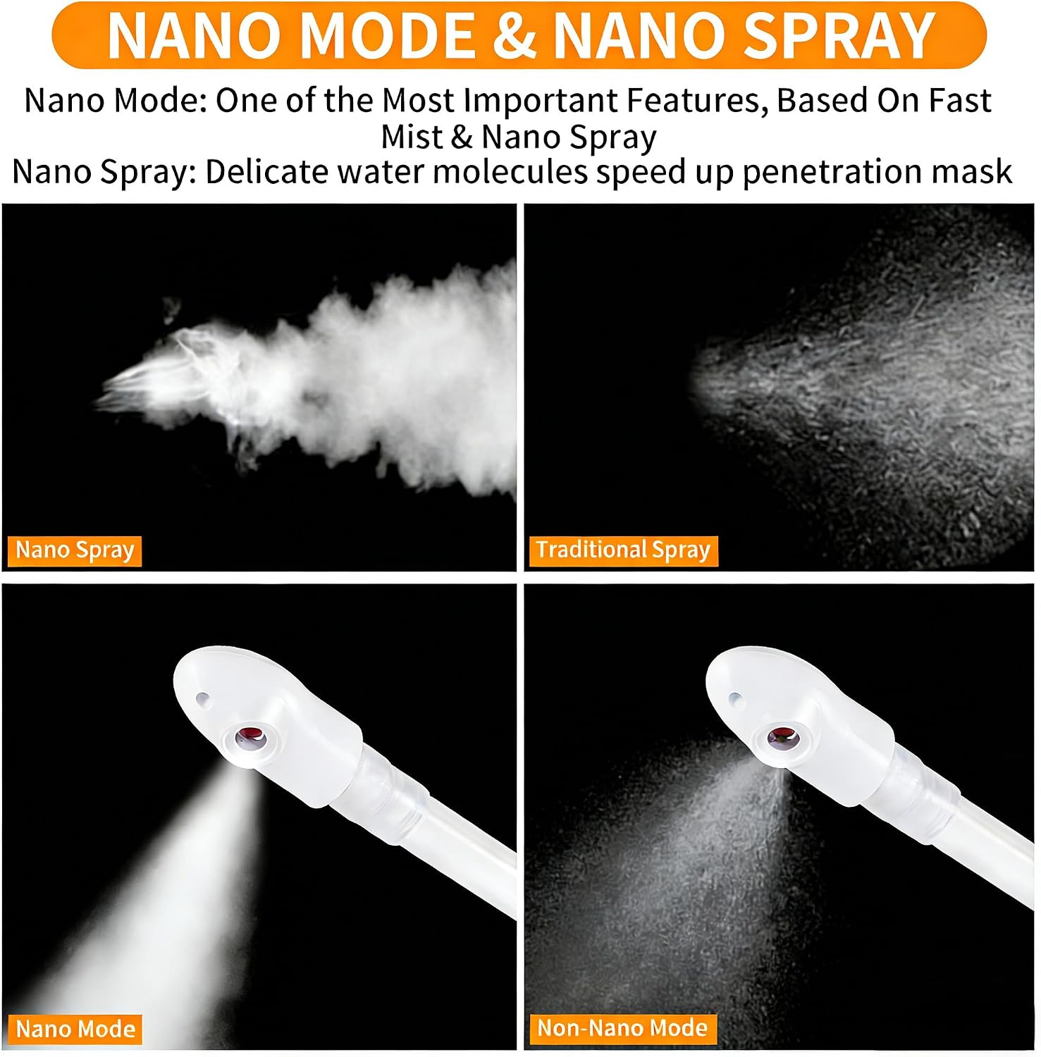Facial Steamer Nano Ionic Face Steamer with Extendable Arm, Portable Facial Steamer, Rotating Nozzle Esthetician Vapor Face Steamer