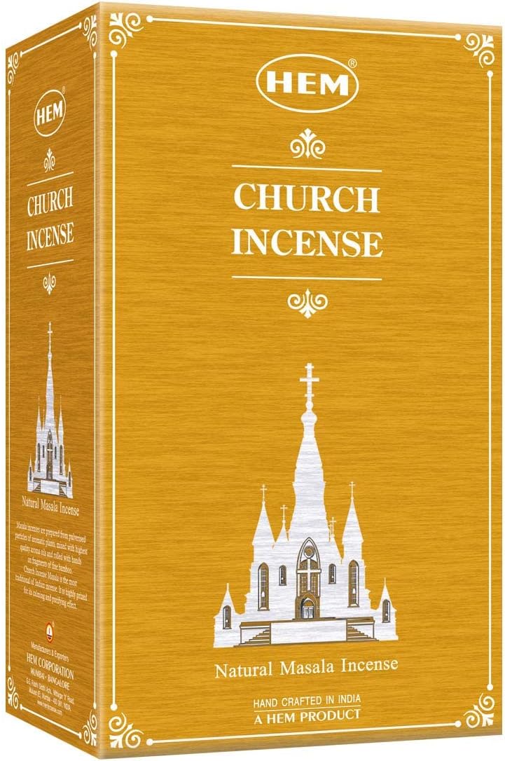 HEM Catholic Church Masala Incense Sticks Used for Orthodox (Pack of 12 180g) | Natural Fragrance for Aromatic Rooms | for Stress Relief & Relaxation