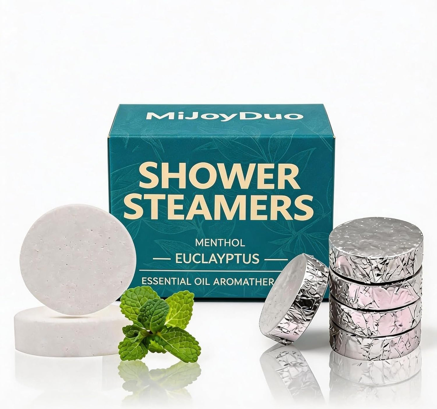 Shower Steamers 5 Pack, Eucalyptus & Mint Essential Oil, Aromatherapy Stress Relief Relaxation, Self Care Gifts for Women Home Spa