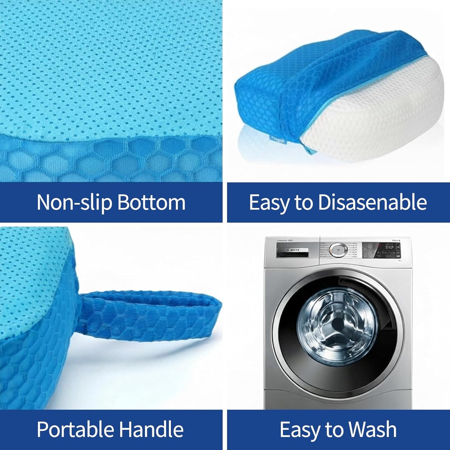 Hot Tub Booster Seat, Weighted SPA Booster Seat Cushion for Adults, 3D Air Mesh Inflatable Hot Tub Seat Accssories with Non-Slip Micro Dot Bottom,Indoor or Outdoor Hot Tub Pillow