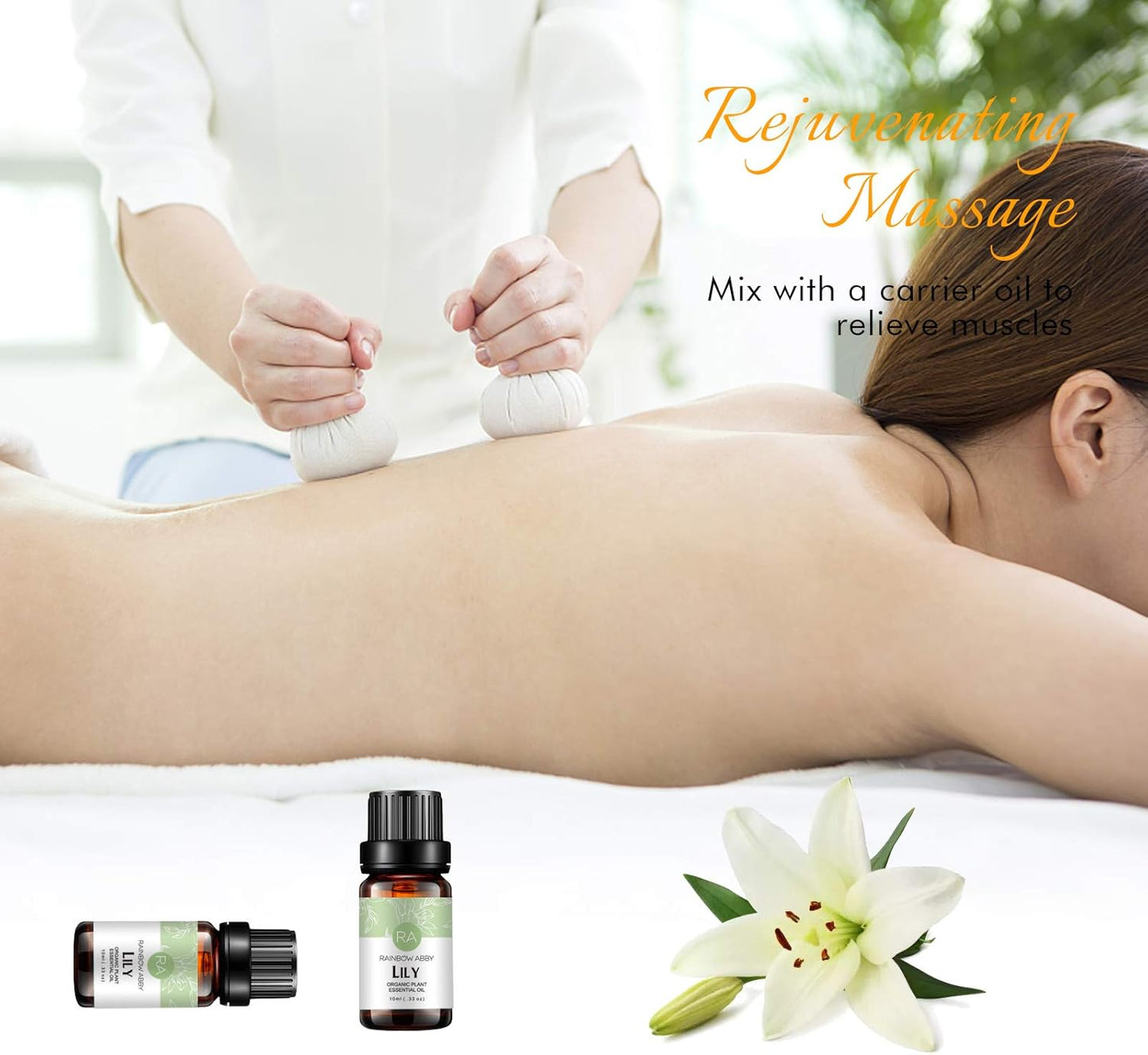 Lily Essential Oil 100% Pure Oganic Plant Natrual Lily Oil for Diffuser Aroma Message Skin Care - 10ML