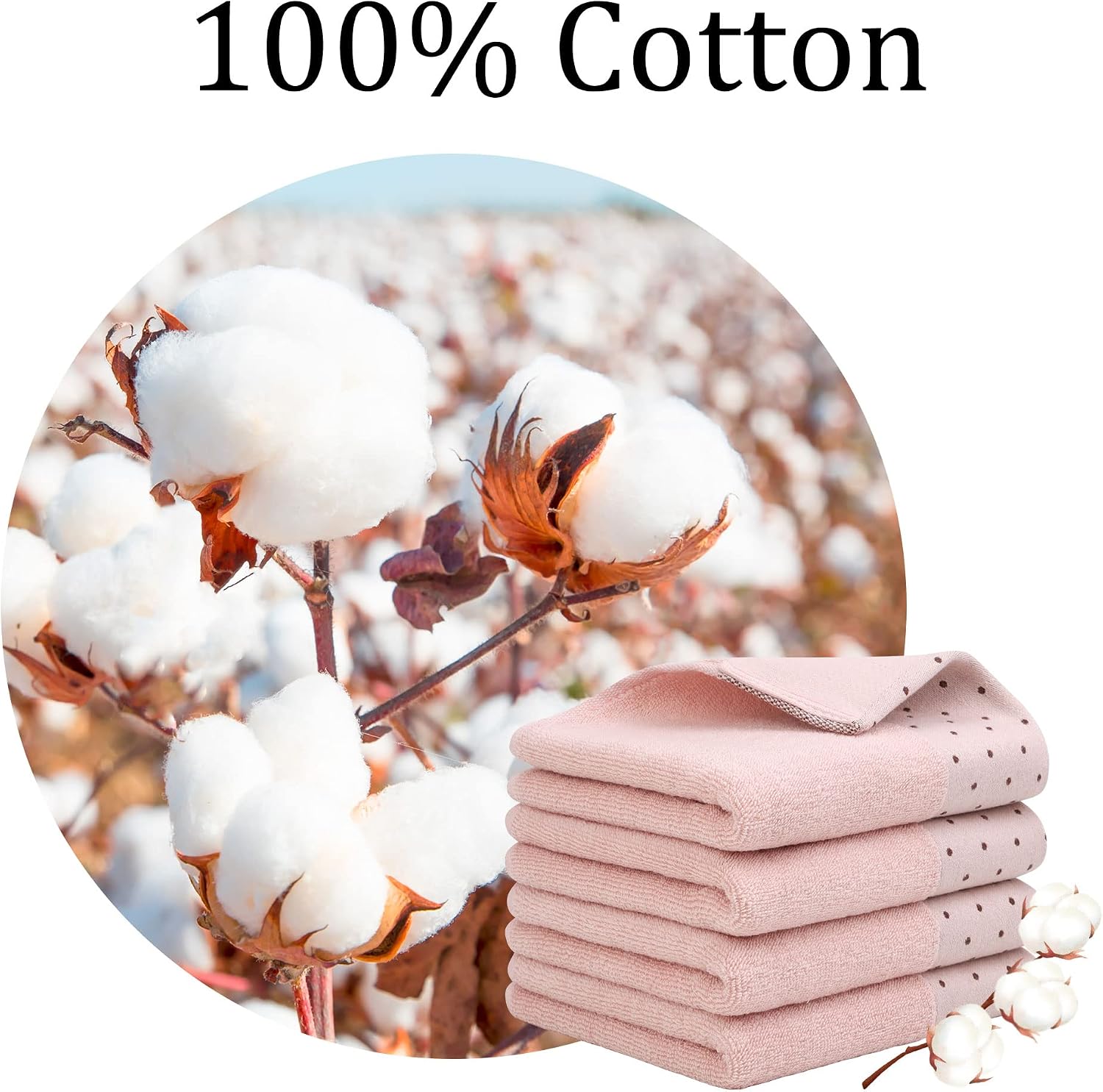 PiccoCasa Luxury Pink Hand Towels, Bathroom Hand Towels - Soft Absorbent | 14 x 30 Inch | 600 GSM 100% Cotton | Towels for Bathroom, Gym, Salon, Spa, Shower, Hotel | Set of 4