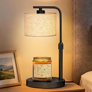 Candle Warmer Lamp with Timer Dimmer, Height Adjustable Modern Farmhouse Candle Warmer, Electric Candle Lamp Warmer with 2 Bulbs, Birthday Gifts for Women Mom, Gift for Home Decor