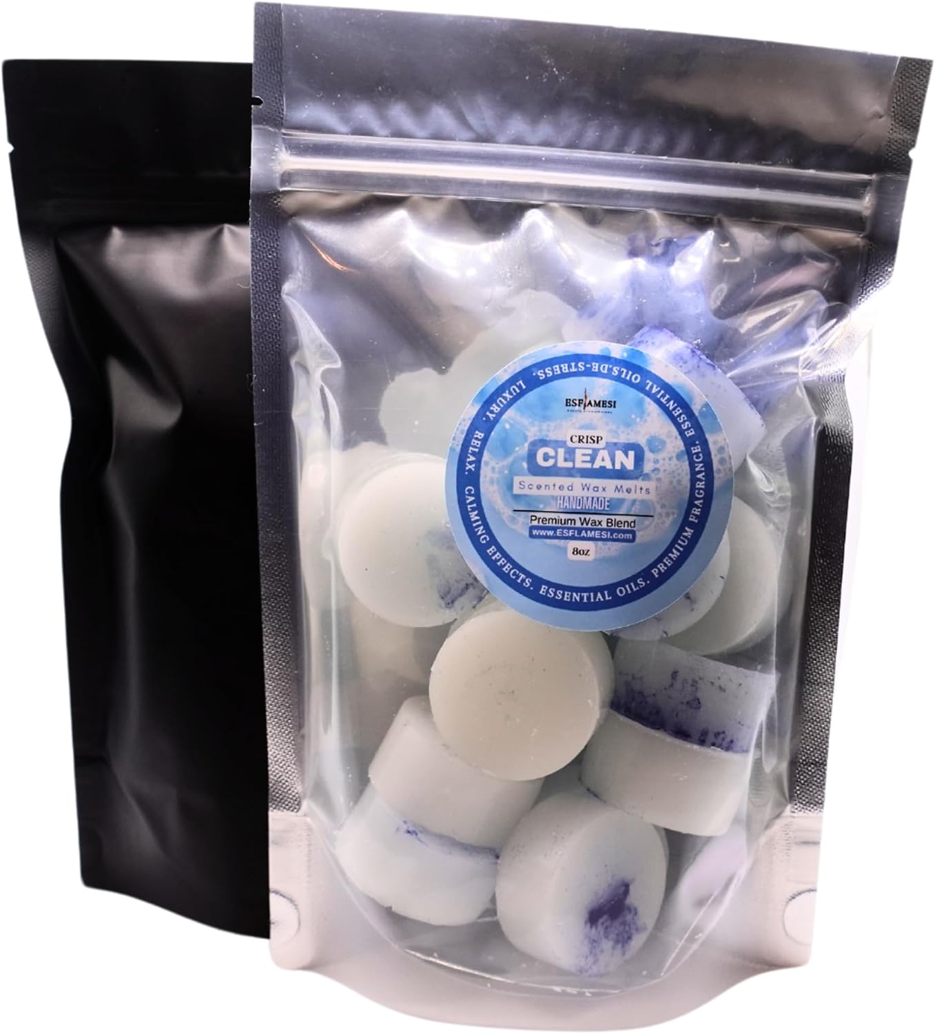Scented Wax Melts | Crisp Clean Scent | Strongly Scented | Handmade | Large Wax Melts | Home Fragrance Gifts | USA Made | 8oz Bag