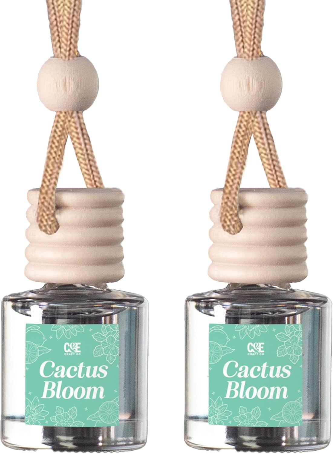 CANDECraftCo Car Air Hanging Fragrance Oil, Car Auto Freshener for Essential Oils, Scents Fragrance Aromatherapy Automobile Diffuser, Long Lasting (Cactus Bloom)