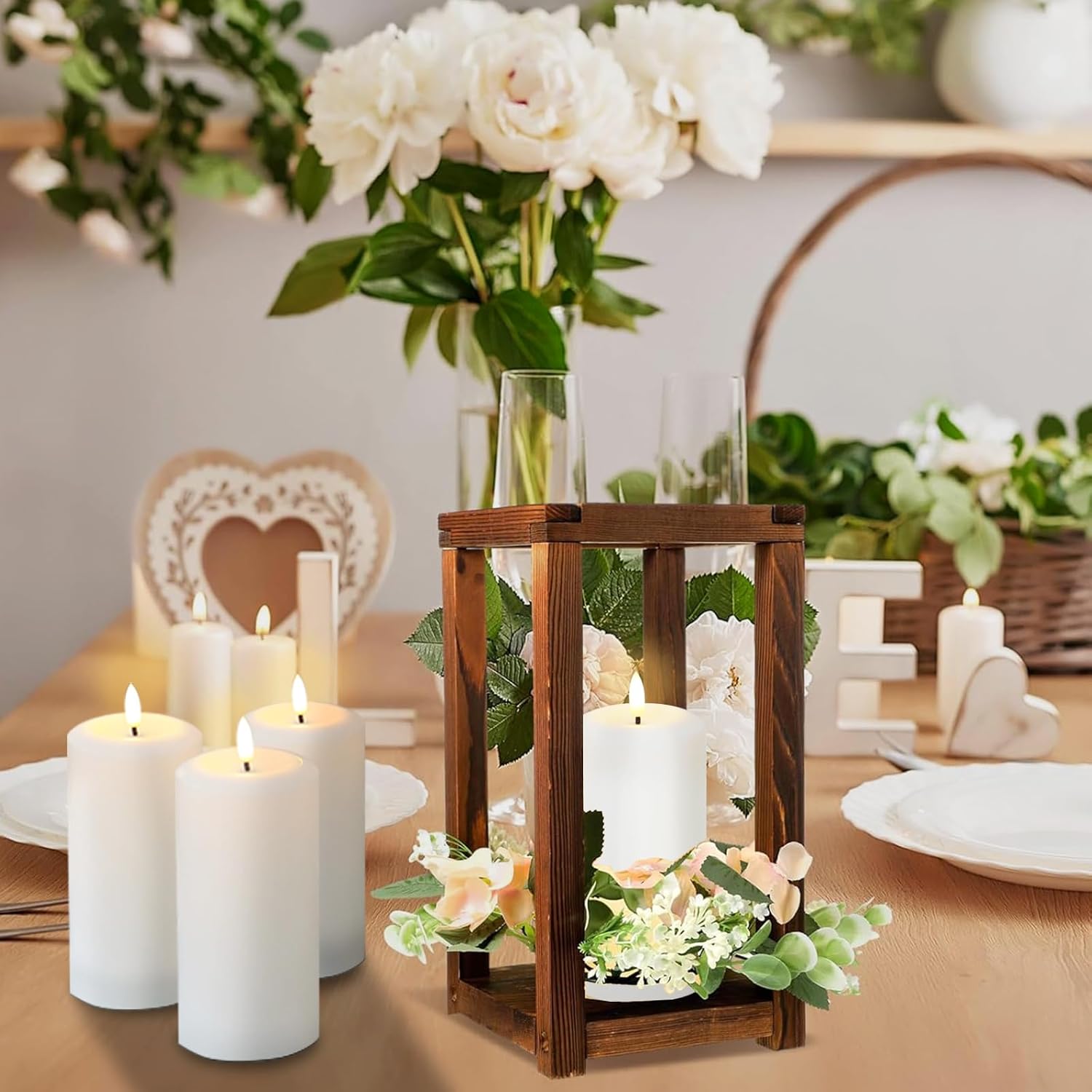 Flameless Candles Battery Operated with Remote and 2/4/6/8 H Timer, 6pcs Flickering Fake Electric Candles for Festival Wedding Home Party Decor (D3 x H 6") (White)