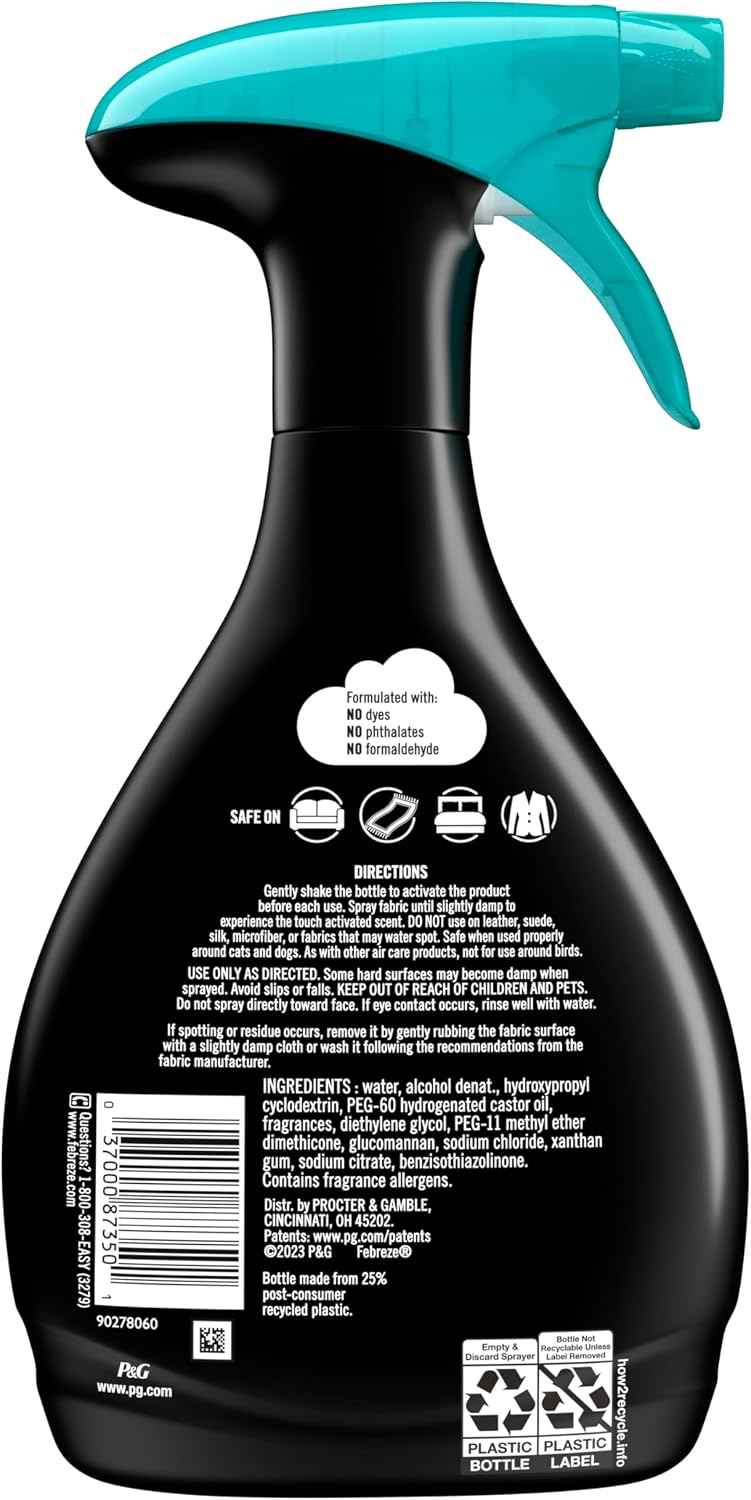 Febreze Unstopables Touch Fabric Spray and Odor Eliminator, Fresh, 27 oz