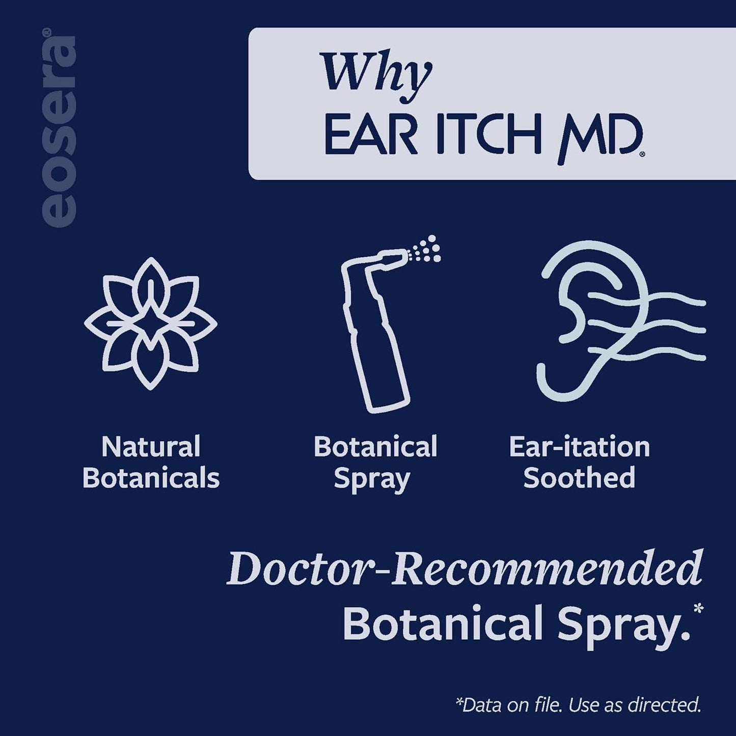 eosera Ear Itch MD Dry Ear Relief Oil Spray - 17 mL - Soothes Dry, Itchy Ears - Anti-Itch Spray for Allergies, Psoriasis, Dermatitis, and Eczema Relief - Works for Earbud and Hearing Aid Users