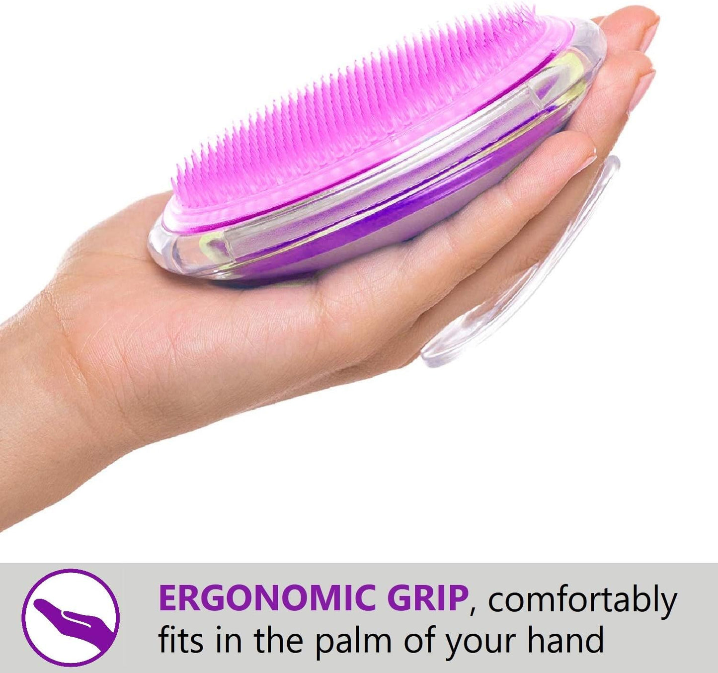 Dylonic 3pk Exfoliating Brush and Precision Tweezers for Ingrown Hair Treatment for Bikini Area, Razor Bumps Shaving Irritation - Silicone Scrubbers Gift Set, Body + Face Skin Exfoliator Brush