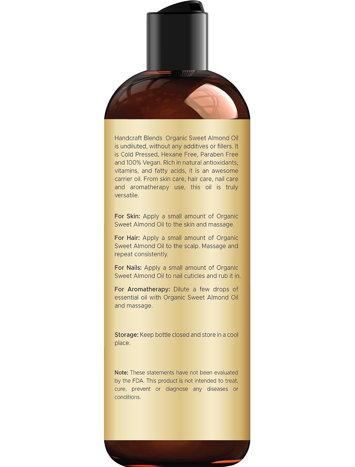 Handcraft Blends Organic Sweet Almond Oil - 8 Fl Oz