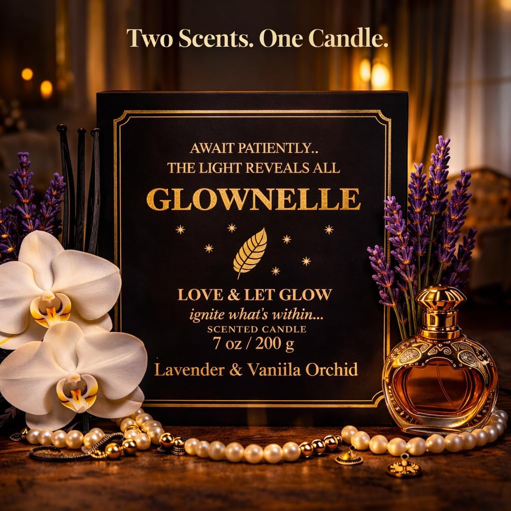 Birthday Gifts for Women – 100% Soy Candles Non Toxic, Lavender & Vanilla Orchid, Wood Wick, Natural Soy Wax, Elegant Non-Toxic Gift Set for Women, Spring Gifts, Elegant Candles, Gift Set, Soy Candle
