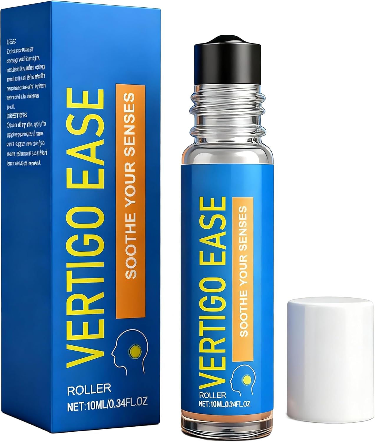 Vertigo Ease Roll On | Soothing Roll-On for Head Comfort - Essential Oil Blend to Relief Feelings of Dizziness & Promote Relaxation - Portable - 1pc / 10ml