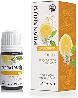 Pranarom - Uplift Essential Oil Blend (5ml) - Mandarin, Sweet Orange, Ylang Ylang, Patchouli, Blue Tansy - 100% Pure Essential Oil for Energy and Positivity | USDA and ECOCERT Certified Organic